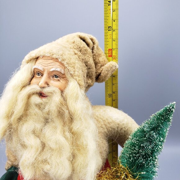 ESC Trading 2002 Paul Gordon Cloth Santa Figure Tree Candy Cane Christmas Decor - Picture 12 of 16